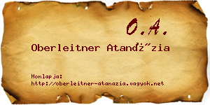 Oberleitner Atanázia névjegykártya